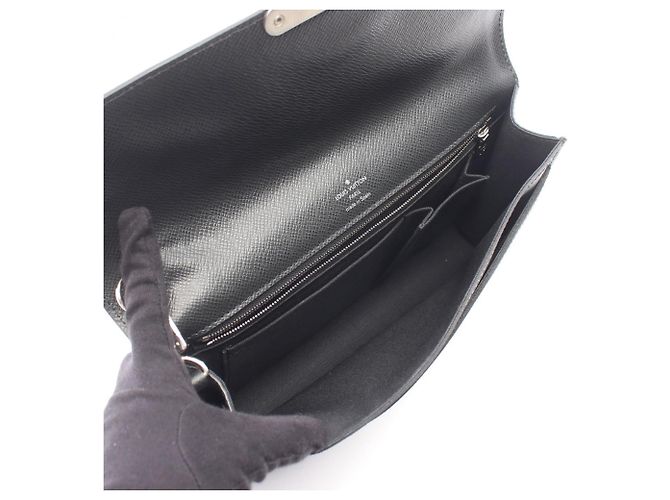 Louis Vuitton Belaia Second Bag Clutch Handbag Noir Gris - vue 3