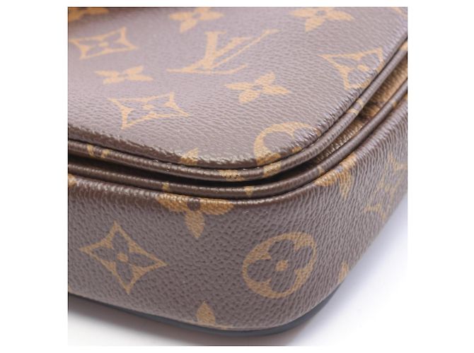 Louis Vuitton Pochette Metis MM Handbag Brown Black - view 5