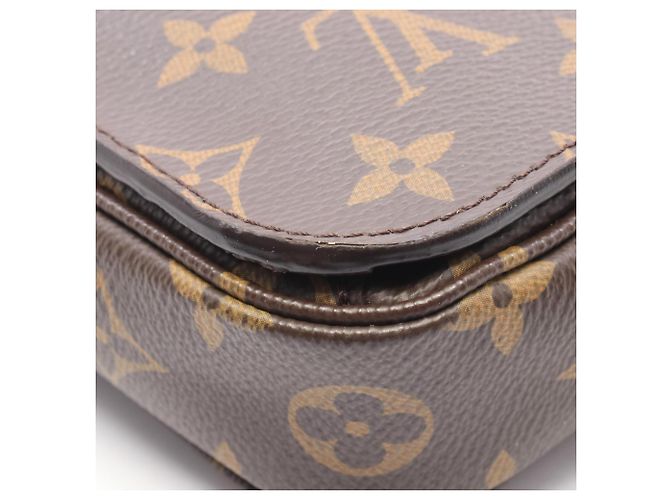 Borsa Louis Vuitton Pochette Metis MM Marrone - vista 8