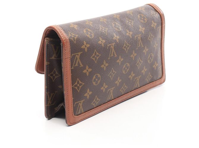 Louis Vuitton Pochette Dam GM Clutch Handbag Marrone - vista 2