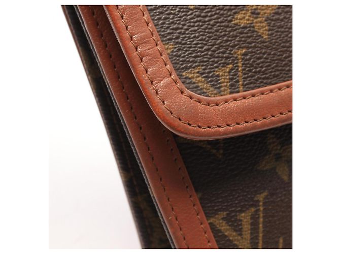 Louis Vuitton Pochette Dam GM Clutch Handbag Marrone - vista 9