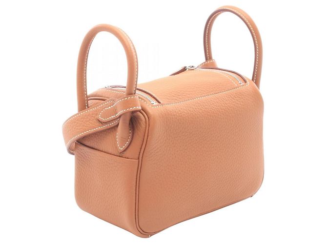 Hermès Borsa a spalla Hermes Lindy Mini Marrone D'oro - vista 2