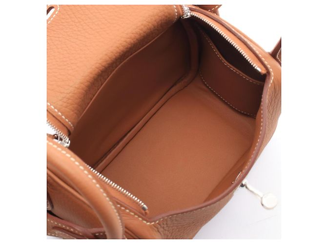 Hermès Borsa a spalla Hermes Lindy Mini Marrone D'oro - vista 3