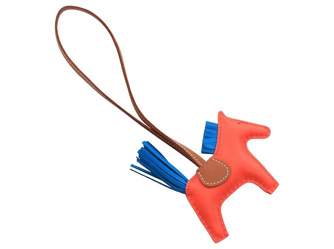Hermès Charm Hermes Rodeo PM in blu e marrone Rosso - vista 2
