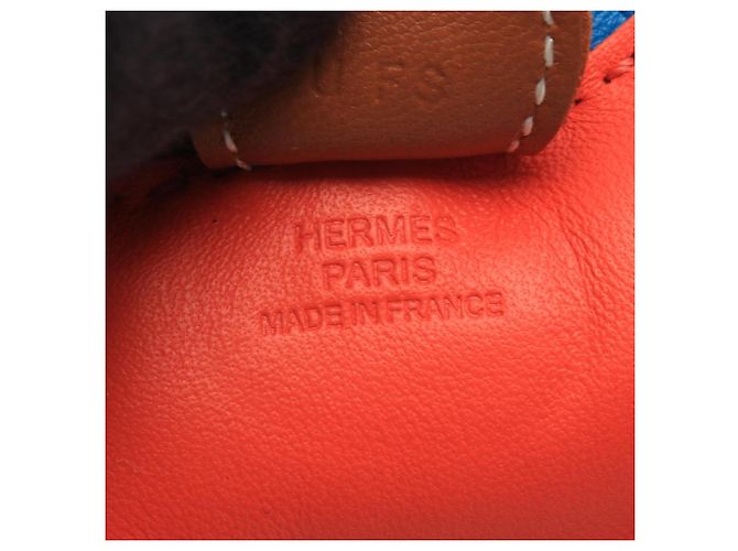 Hermès Charm Hermes Rodeo PM in blu e marrone Rosso - vista 3