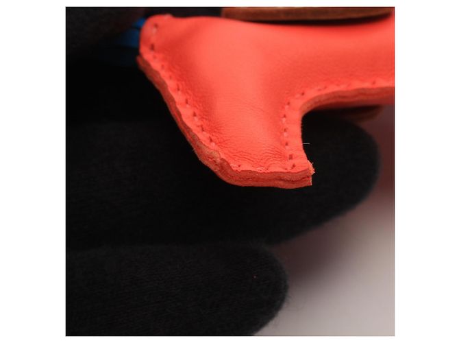 Hermès Charm Hermes Rodeo PM in blu e marrone Rosso - vista 6