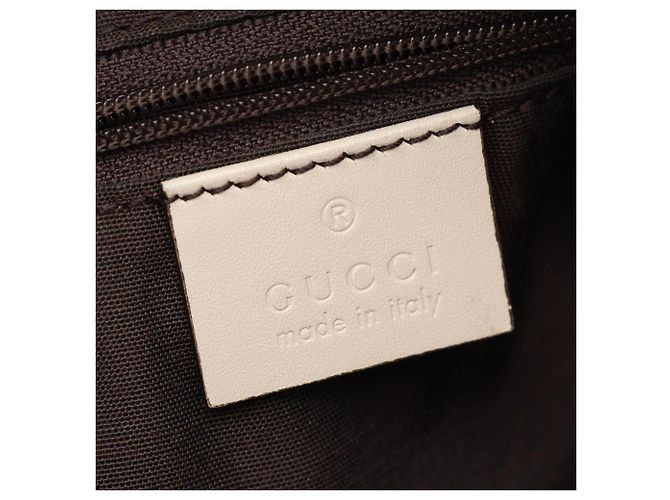 Bolso de mano Gucci en lona GG y cuero Blanco Beige - vista 4