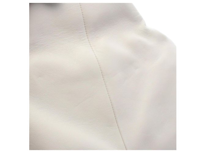 Bottega Veneta Triangle Flap Second Bag in White Weiß - Ansicht 5
