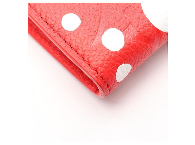 Louis Vuitton LV x YK Portefeuille Sarah Bi-fold Long Wallet Bianco Rosso - vista 5