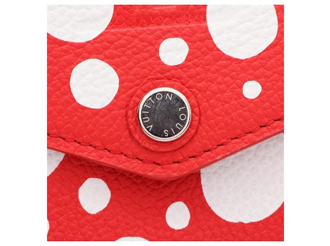 Louis Vuitton LV x YK Portefeuille Sarah Bi-fold Long Wallet Bianco Rosso - vista 6