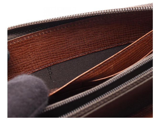 Fendi Zucca Round Long Wallet Brown Black - view 11