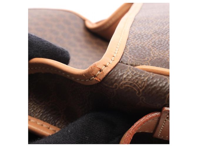 Céline Bolso de hombro Celine Macadam Castaño - vista 7