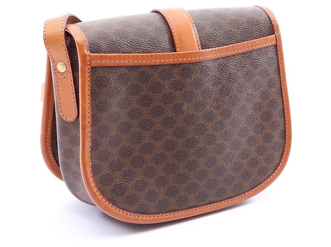 Céline Celine Macadam Shoulder Bag Brown - view 2
