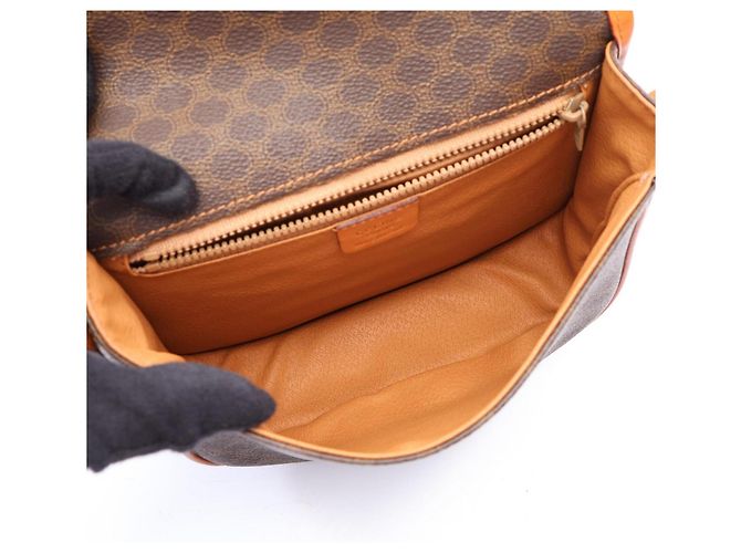 Céline Celine Macadam Shoulder Bag Brown - view 3