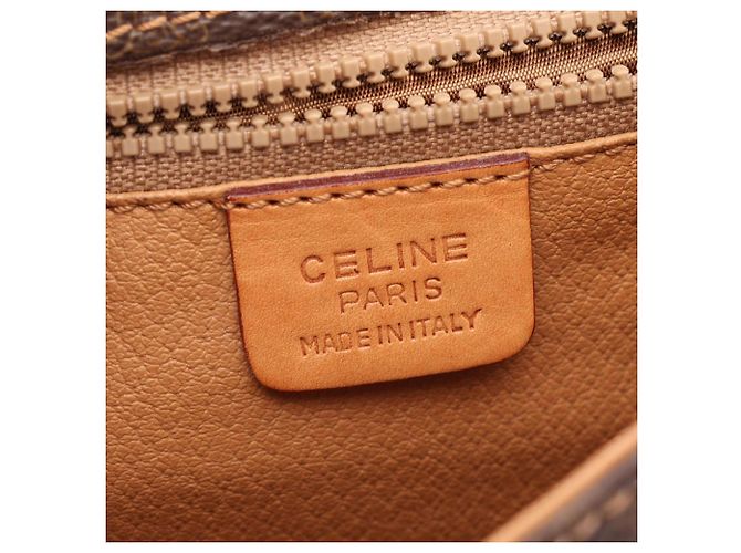 Céline Celine Macadam Shoulder Bag Brown - view 4