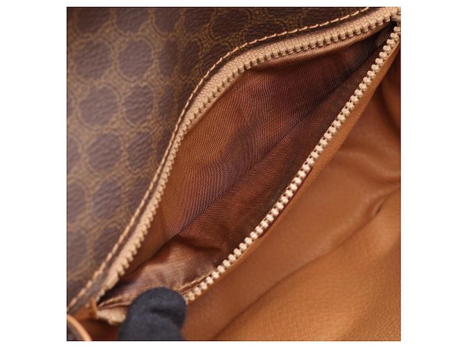 Céline Celine Macadam Shoulder Bag Brown - view 5