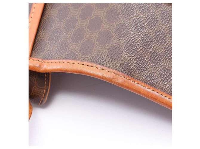 Céline Celine Macadam Shoulder Bag Brown - view 6