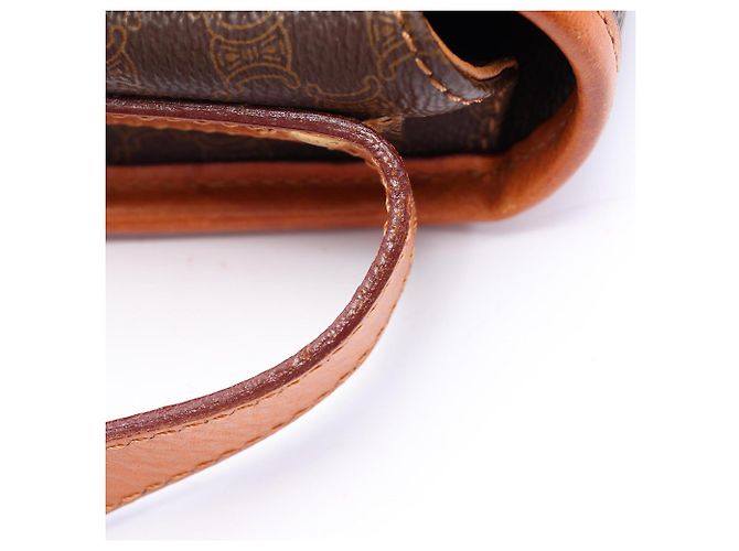 Céline Celine Macadam Shoulder Bag Brown - view 8