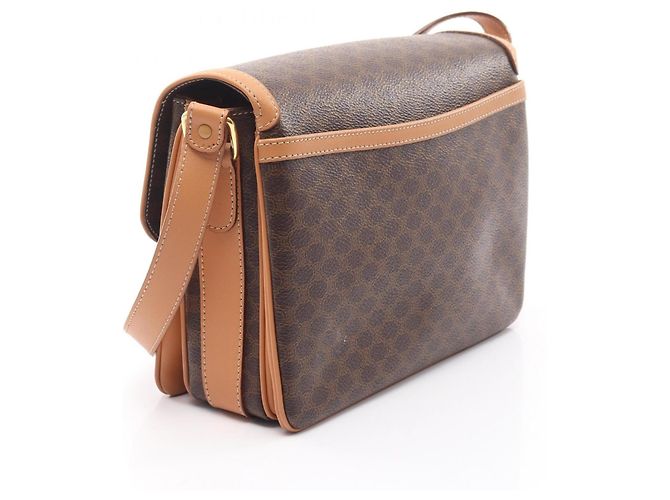 Céline Borsa a tracolla Celine Macadam Marrone Beige - vista 2