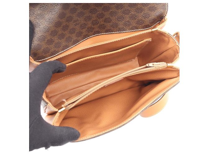 Céline Borsa a tracolla Celine Macadam Marrone Beige - vista 3