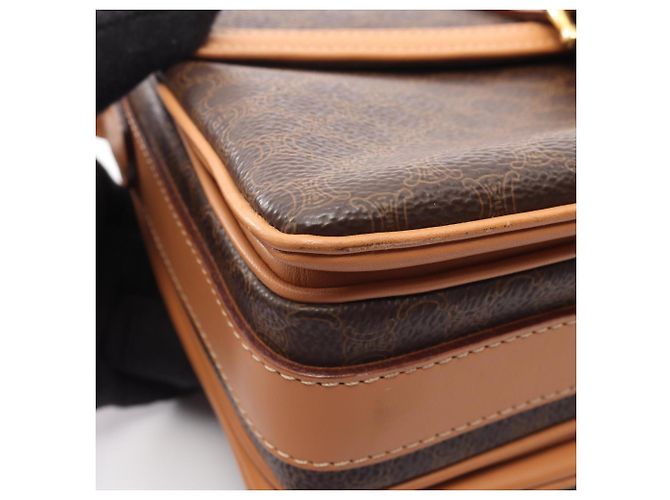 Céline Borsa a tracolla Celine Macadam Marrone Beige - vista 6