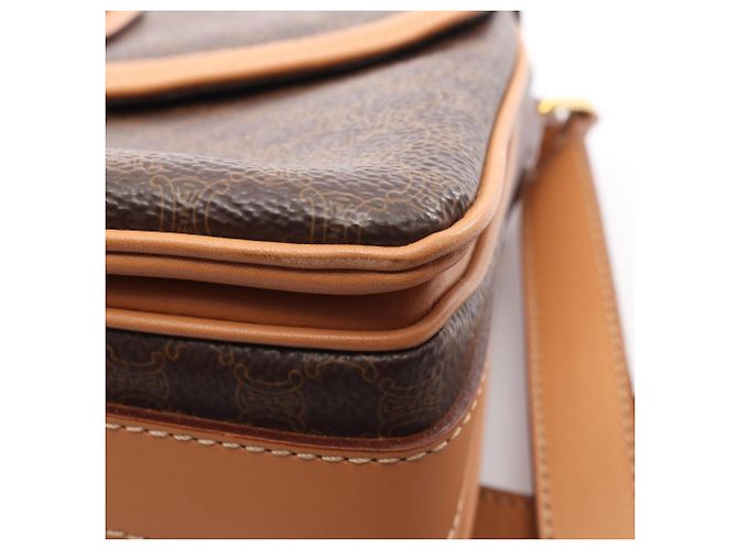 Céline Borsa a tracolla Celine Macadam Marrone Beige - vista 7