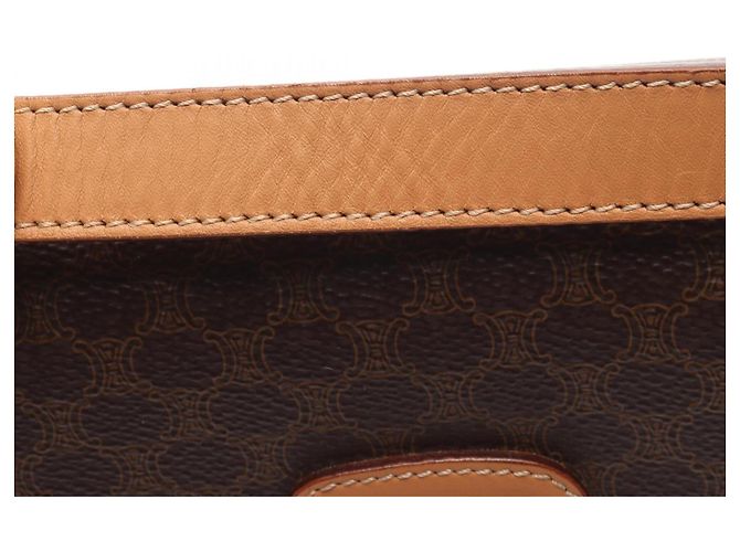 Céline Borsa a tracolla Celine Macadam Marrone Beige - vista 9
