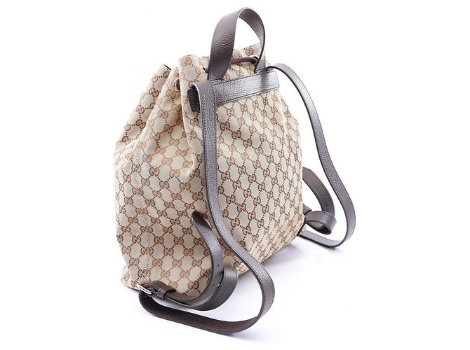 Zaino/Borsa Gucci GG Canvas Marrone Beige - vista 2