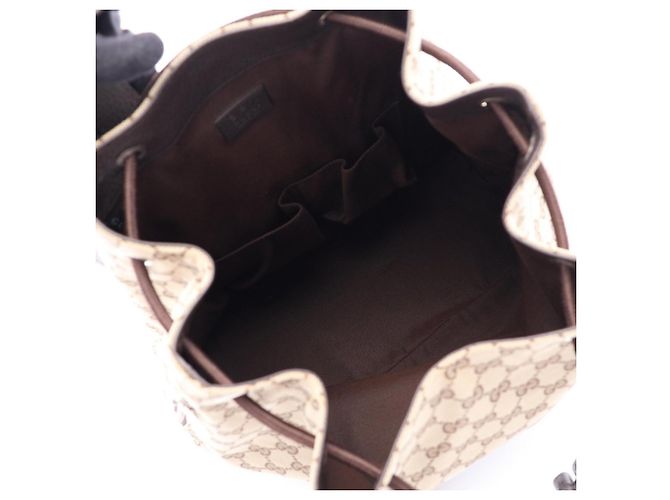 Zaino/Borsa Gucci GG Canvas Marrone Beige - vista 3