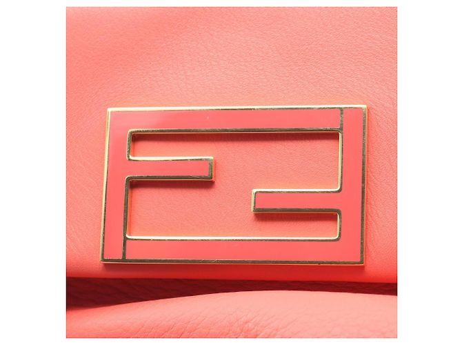 Bolso de hombro Fendi de piel rosa - vista 10