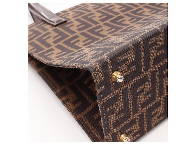 Fendi Zucca 2-Way Tote Bag Braun Schwarz - Ansicht 10