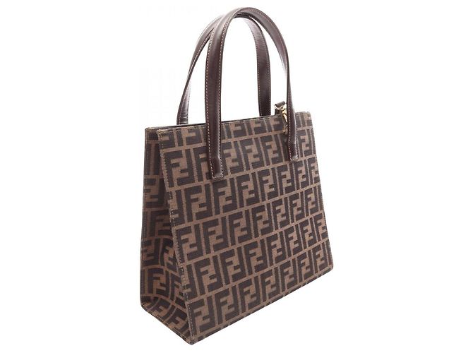 Fendi Zucca 2-Way Tote Bag Braun Schwarz - Ansicht 2