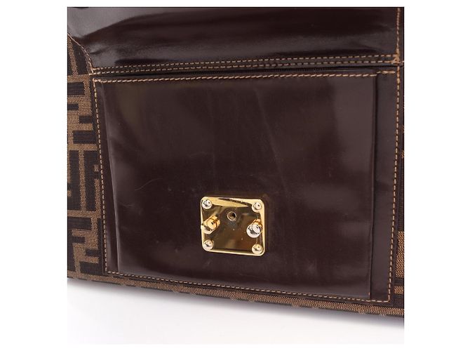 Fendi Zucca 2-Way Tote Bag Braun Schwarz - Ansicht 8