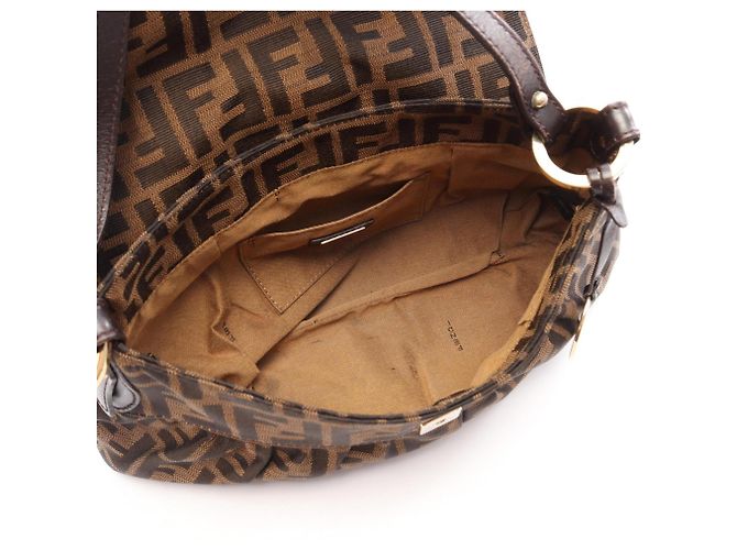 Fendi Zucca Schultertasche Braun - Ansicht 3