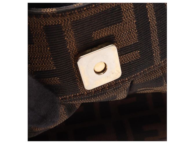 Fendi Zucca Schultertasche Braun - Ansicht 8