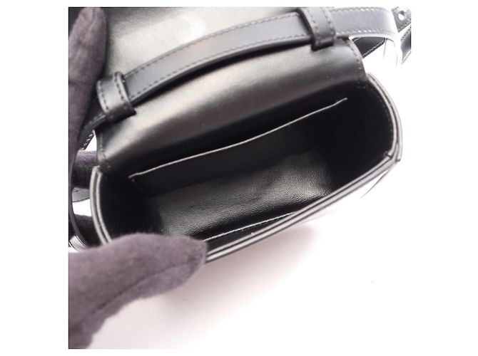 Céline Borsa a spalla Mini Claude in pelle Celine Nero - vista 3