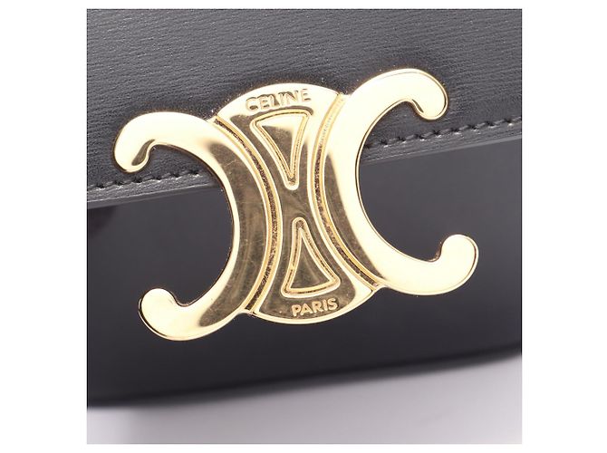 Céline Borsa a spalla Mini Claude in pelle Celine Nero - vista 7