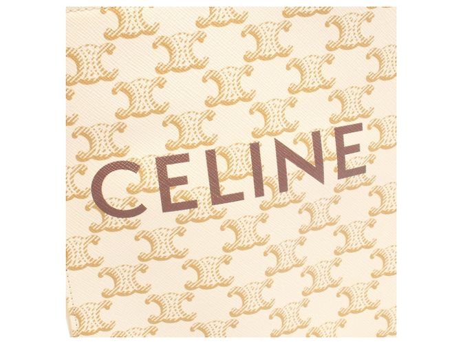 Céline Bolso Celine Mini Vertical Cabas Triomphe Castaño Crudo - vista 4