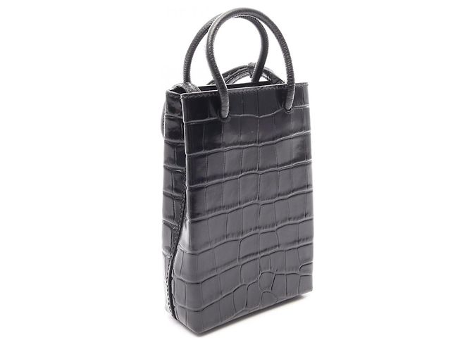 Borsa a tracolla Balenciaga in pelle nera Nero - vista 2