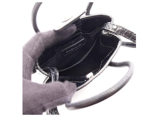 Borsa a tracolla Balenciaga in pelle nera Nero - vista 3