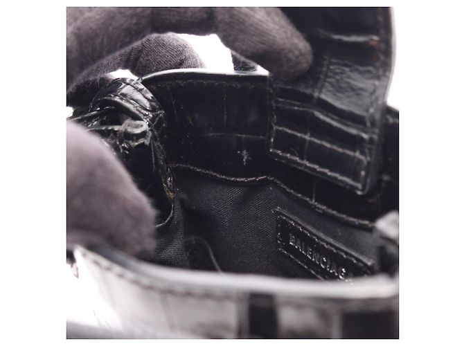 Borsa a tracolla Balenciaga in pelle nera Nero - vista 5