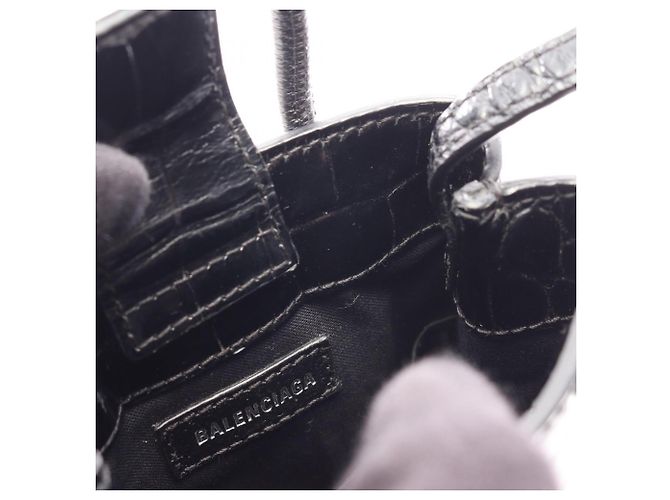 Borsa a tracolla Balenciaga in pelle nera Nero - vista 6