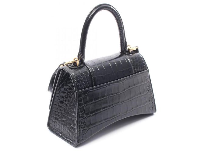 Borsa a mano 2-Way Balenciaga Hourglass Small Nero - vista 2