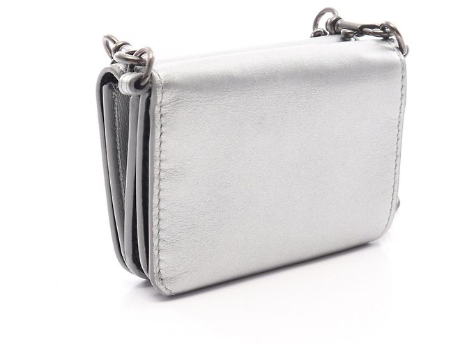 Portafoglio a catena Balenciaga Cash Mini Argento - vista 2