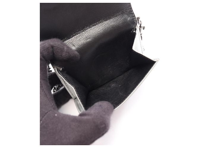 Portafoglio a catena Balenciaga Cash Mini Argento - vista 4