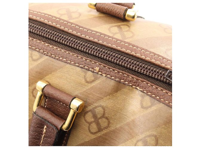Borsa Tote Balenciaga BB Monogram Marrone Beige - vista 10
