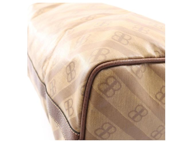 Borsa Tote Balenciaga BB Monogram Marrone Beige - vista 7
