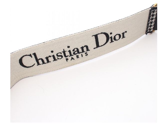 Christian Dior 30 Montaigne Houndstooth Shoulder Strap Black White - view 5