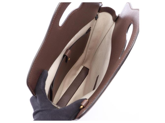 Borsa Tote 2-Way Gucci GG Supreme Marrone Beige - vista 3
