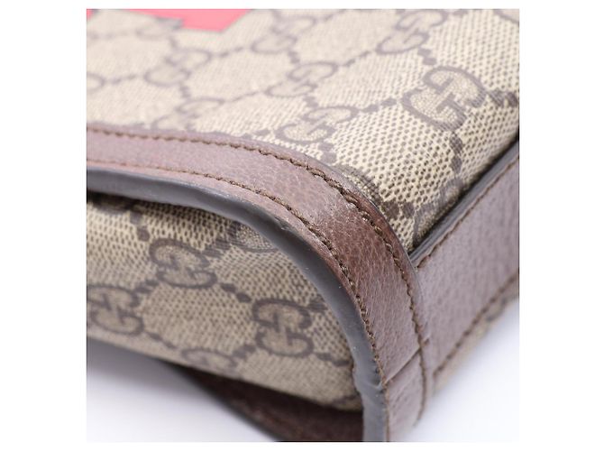 Borsa Tote 2-Way Gucci GG Supreme Marrone Beige - vista 7